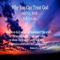 Why You Can Trust God (7/10/2016)
