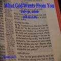 What Does God Want From You